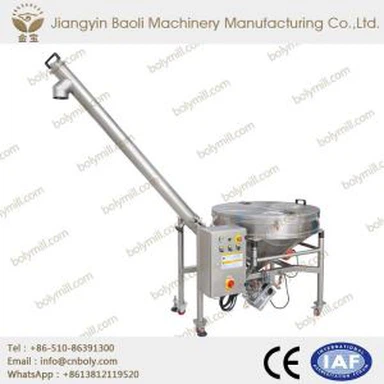 Eğimli Auger Vida Konveyörü, yumaloq Hopper bilan